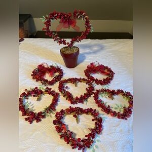 Red Sparkle Heart Decor